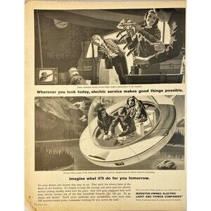 Investor-Owned Electric Light & Power Companies "Imagine Tomorrow" Print Ad 1965
